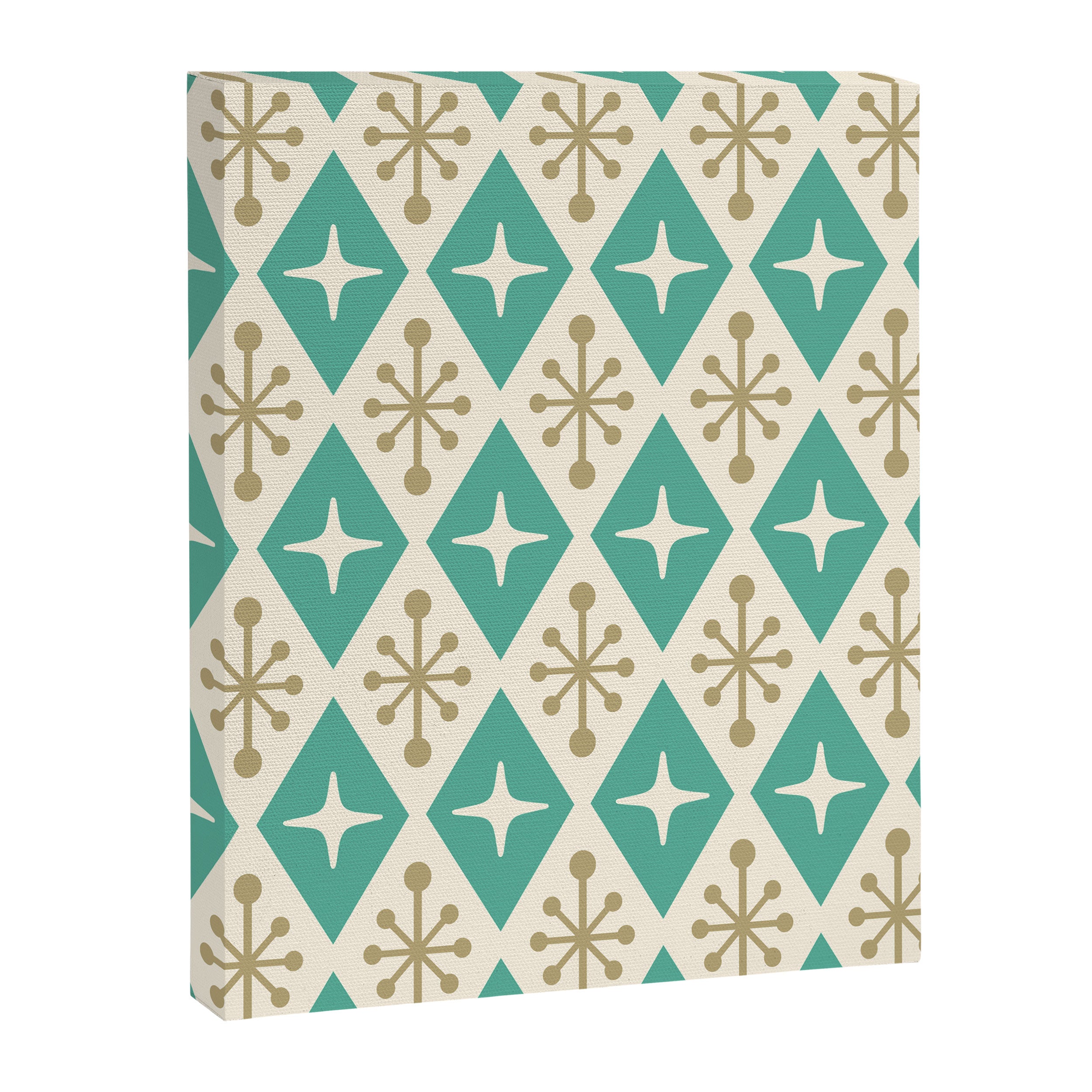 Mid Century Modern Atomic Triangle Pattern 105 Canvas Print Gallery Image 8