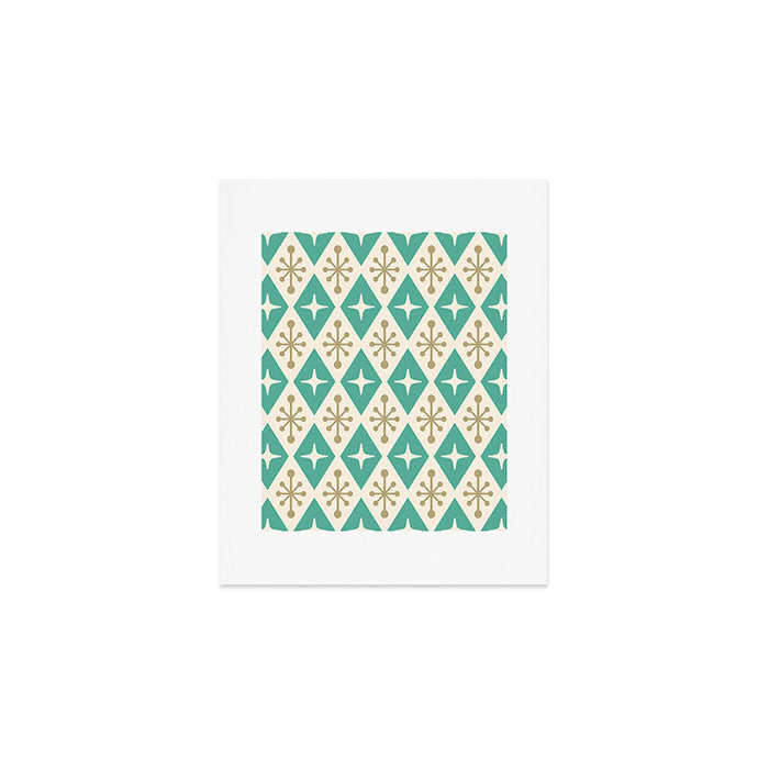 Mid Century Modern Atomic Triangle Pattern 105 Art Print Gallery Image 1
