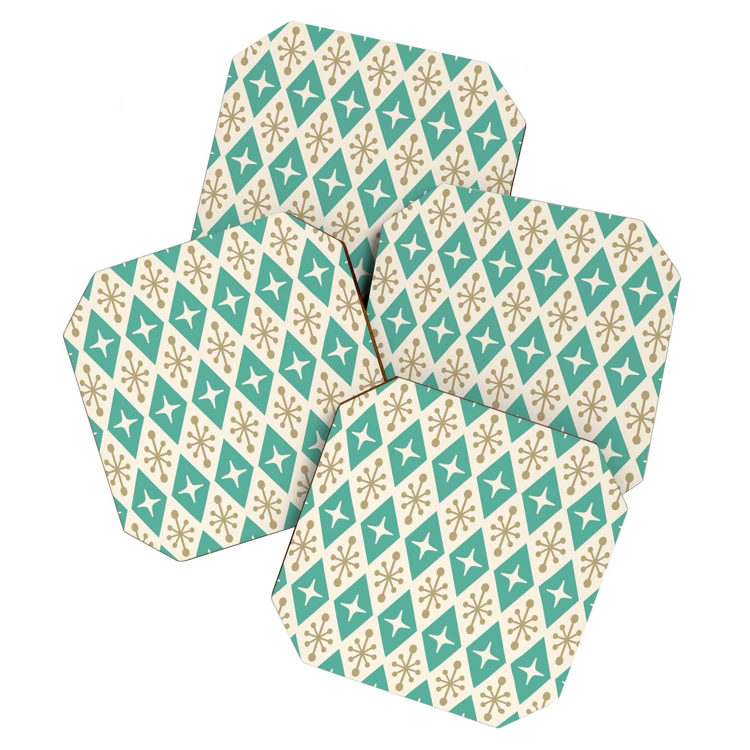Mid Century Modern Atomic Triangle Pattern 105 Coaster Gallery Image 1