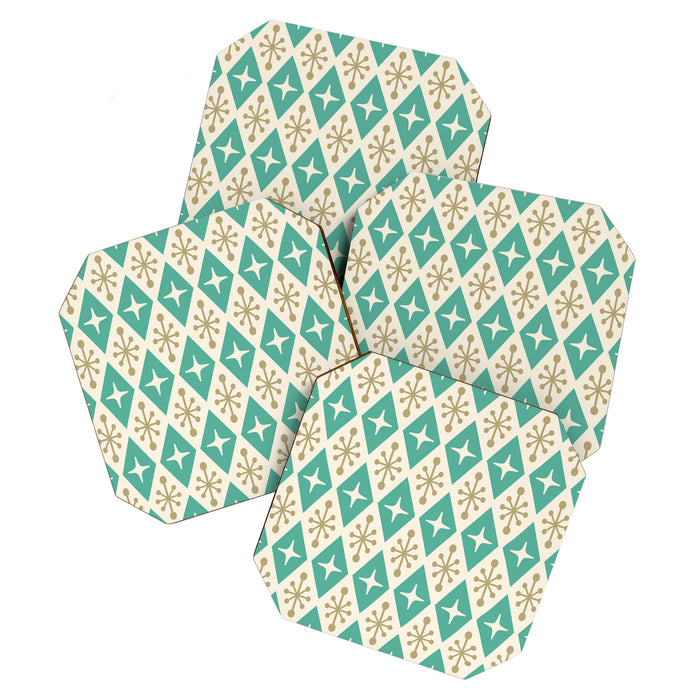 Mid Century Modern Atomic Triangle Pattern 105 Coaster Gallery Image 1