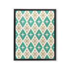 Mid Century Modern Atomic Triangle Pattern 105 Framed Canvas Print Gallery Image 8