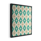 Mid Century Modern Atomic Triangle Pattern 105 Framed Canvas Print Gallery Image 2