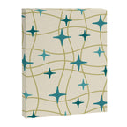 Mid Century Modern Cosmic Star Pattern 693 Cream Turquoise Olive Canvas Print Gallery Image 8