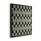 Mid Century Modern Diamond Pattern Sage Green 234 Framed Canvas Print Gallery Image 2