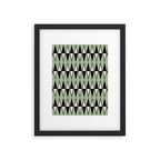 Mid Century Modern Diamond Pattern Sage Green 234 Framed Art Print Gallery Image 6