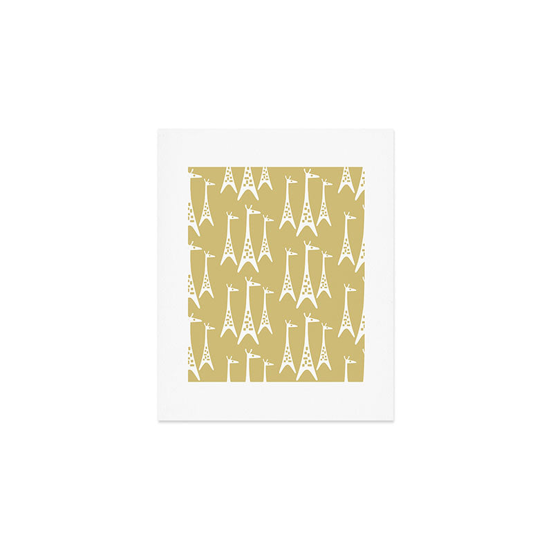 Mid Century Modern Giraffe Pattern 827 Art Print Gallery Image 1