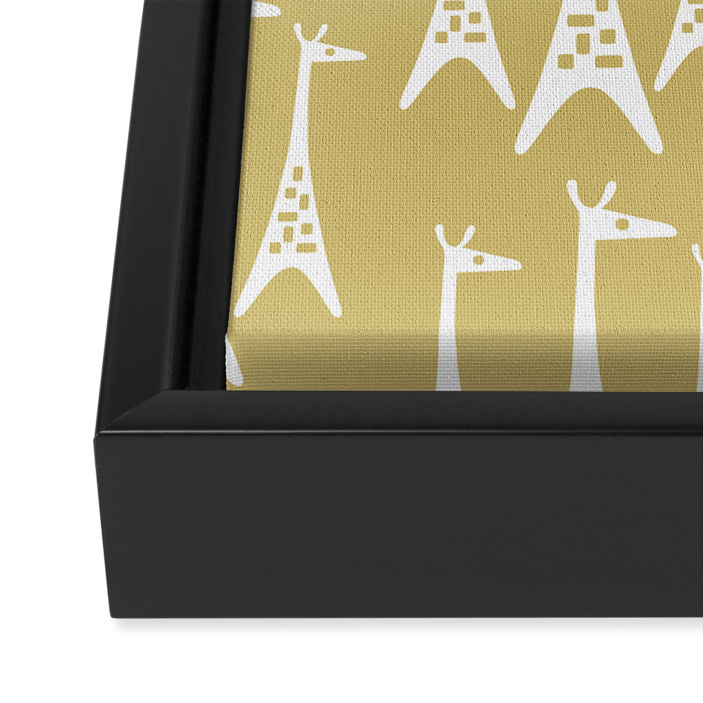 Mid Century Modern Giraffe Pattern 827 Framed Canvas Print Gallery Image 3