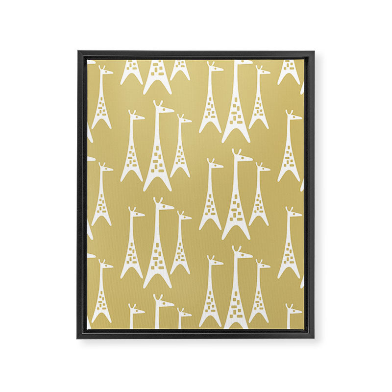 Mid Century Modern Giraffe Pattern 827 Framed Canvas Print Gallery Image 8