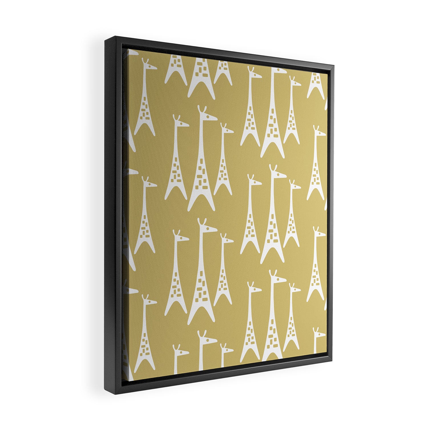 Mid Century Modern Giraffe Pattern 827 Framed Canvas Print Gallery Image 2