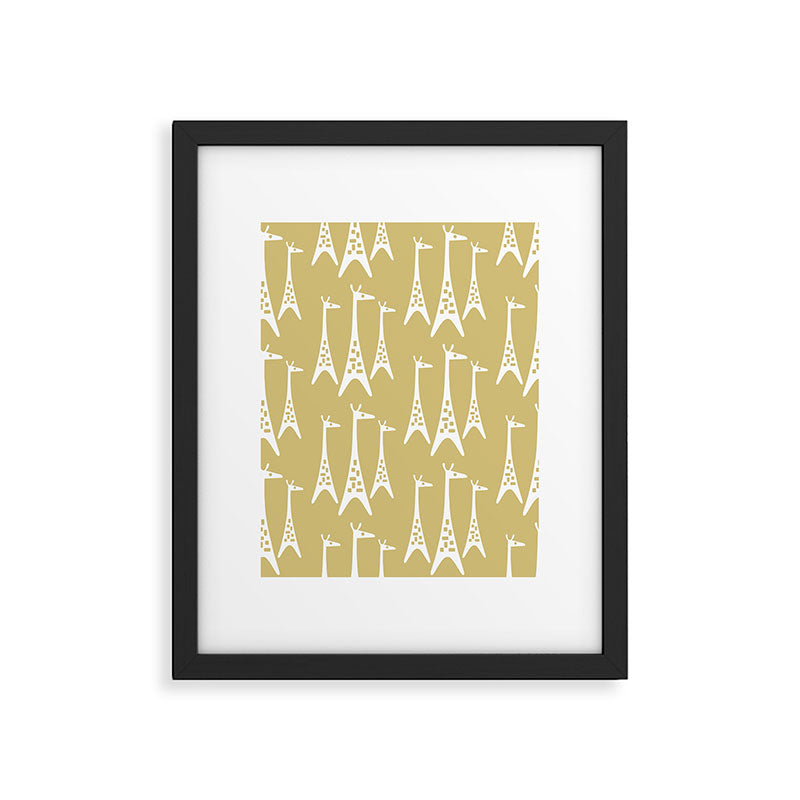 Mid Century Modern Giraffe Pattern 827 Framed Art Print Gallery Image 6