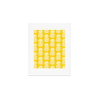 Mid Century Modern Pineapple Pattern Yellow Art Print Gallery Image 1