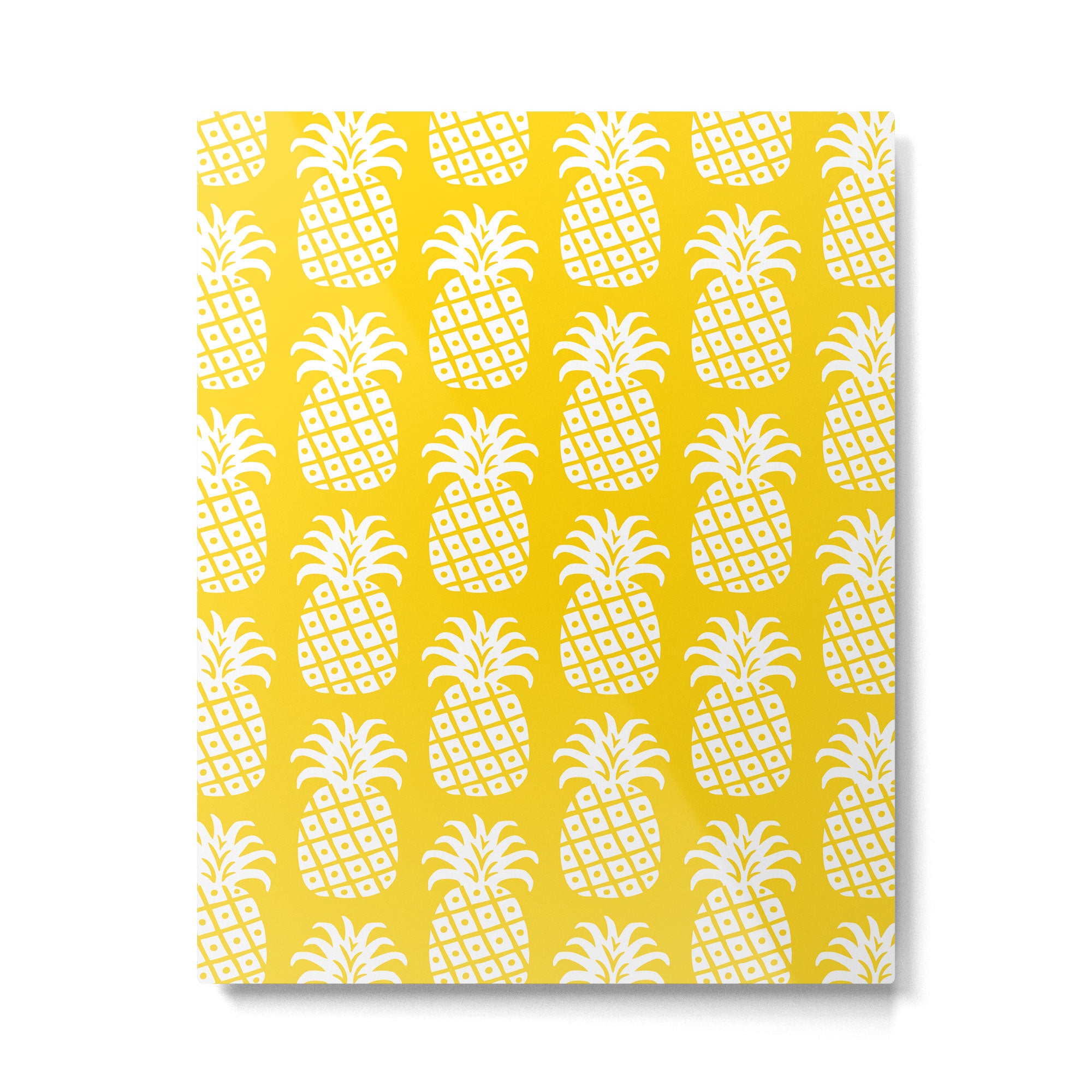 Mid Century Modern Pineapple Pattern Yellow Metal Print Gallery Image 6