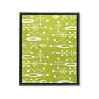 Mid Century Modern Radioactive Surfer 251 Chartreuse Framed Canvas Print Gallery Image 8