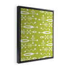 Mid Century Modern Radioactive Surfer 251 Chartreuse Framed Canvas Print Gallery Image 2