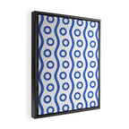 Mid Century Modern Rising Bubbles Pattern Blue 2 Framed Canvas Print Gallery Image 2
