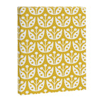 Mid Century Modern Scandinavian Floral Pattern Mustard Yellow Canvas Print Gallery Image 8