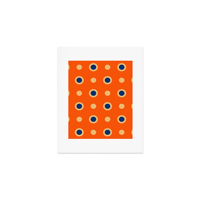 Mid Century Modern Scandinavian Art 241 Orange Blue Art Print Gallery Image 1