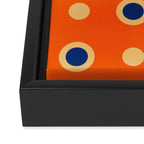 Mid Century Modern Scandinavian Art 241 Orange Blue Framed Canvas Print Gallery Image 3