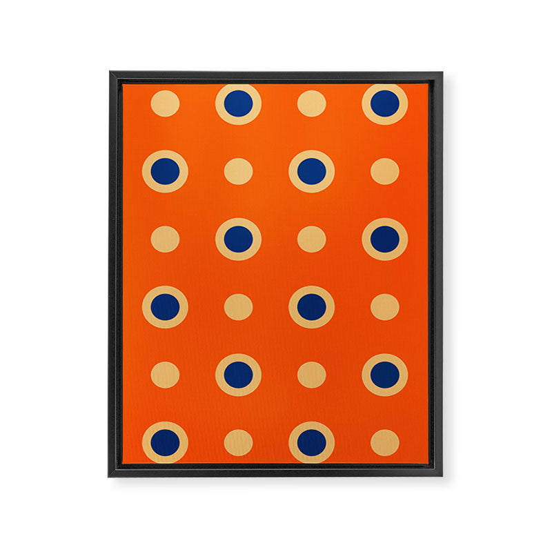 Mid Century Modern Scandinavian Art 241 Orange Blue Framed Canvas Print Gallery Image 8