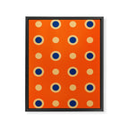 Mid Century Modern Scandinavian Art 241 Orange Blue Framed Canvas Print Gallery Image 8