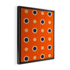 Mid Century Modern Scandinavian Art 241 Orange Blue Framed Canvas Print Gallery Image 2