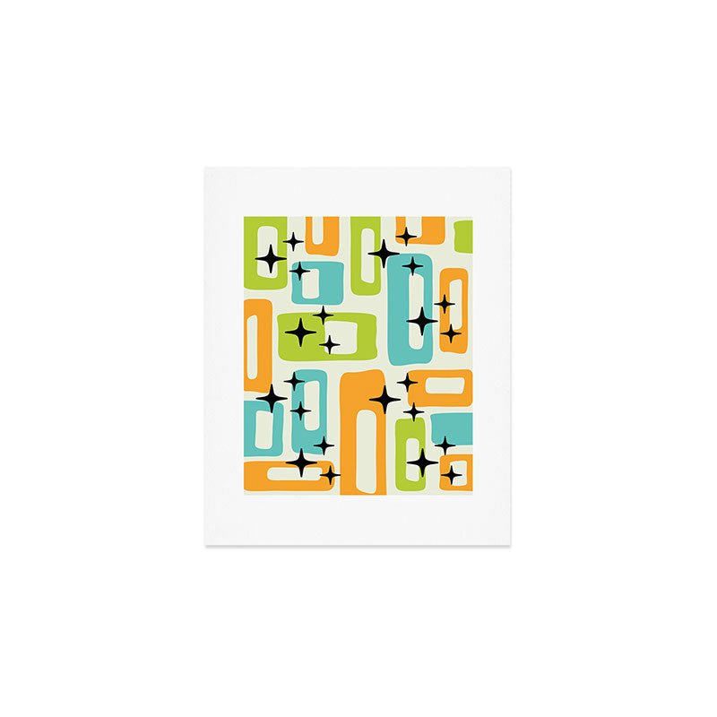 Mid Century Modern Scandinavian Pattern 245 Art Print Gallery Image 1