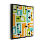 Mid Century Modern Scandinavian Pattern 245 Framed Canvas Print Gallery Image 2