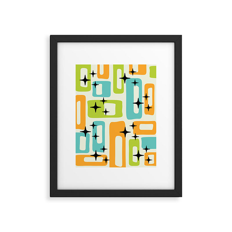 Mid Century Modern Scandinavian Pattern 245 Framed Art Print Gallery Image 6