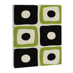 Mid Century Modern Scandinavian Pattern 592 Black and Chartreuse Canvas Print Gallery Image 8