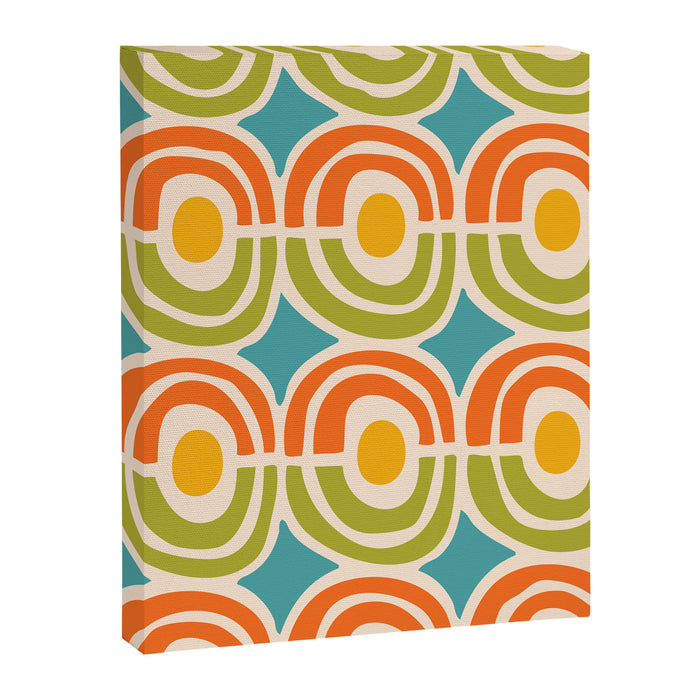 Mid Century Modern Solar Flares Pattern 2 Canvas Print Gallery Image 1