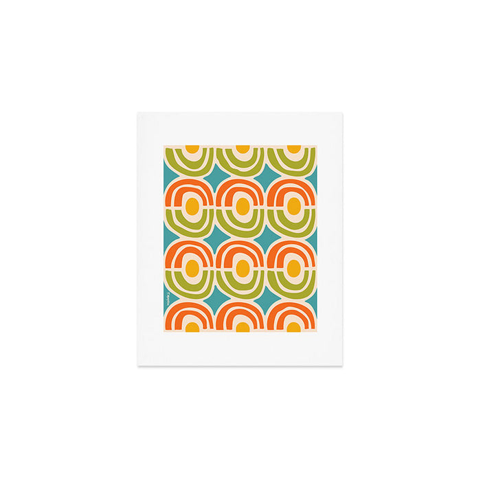 Mid Century Modern Solar Flares Pattern 2 Art Print Gallery Image 1