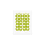 Mid Century Modern Star Pattern Chartreuse Green 2 Art Print Gallery Image 1