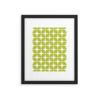 Mid Century Modern Star Pattern Chartreuse Green 2 Framed Art Print Gallery Image 6