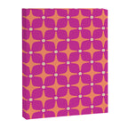 Mid Century Modern Star Pattern 143 Magenta and Orange Canvas Print Gallery Image 8