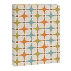 Mid Century Modern Star Pattern 817 Orange Brown Blue and Olive Green Canvas Print Gallery Image 8