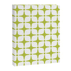 Mid Century Modern Star Pattern Chartreuse Green Canvas Print Gallery Image 8