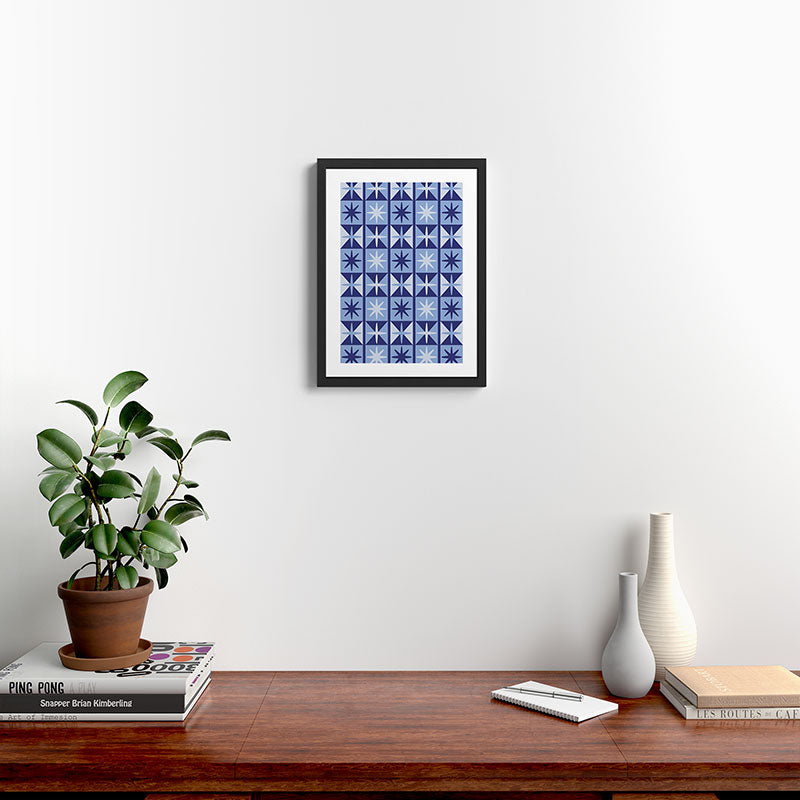Mid Century Modern Starburst Pattern Framed Art Print Gallery Image 2