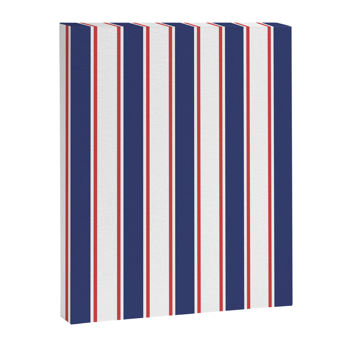 Nautical Red and Blue Stripes 2 Canvas Print Gallery Image 1