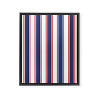Nautical Red and Blue Stripes 2 Framed Canvas Print Gallery Image 8