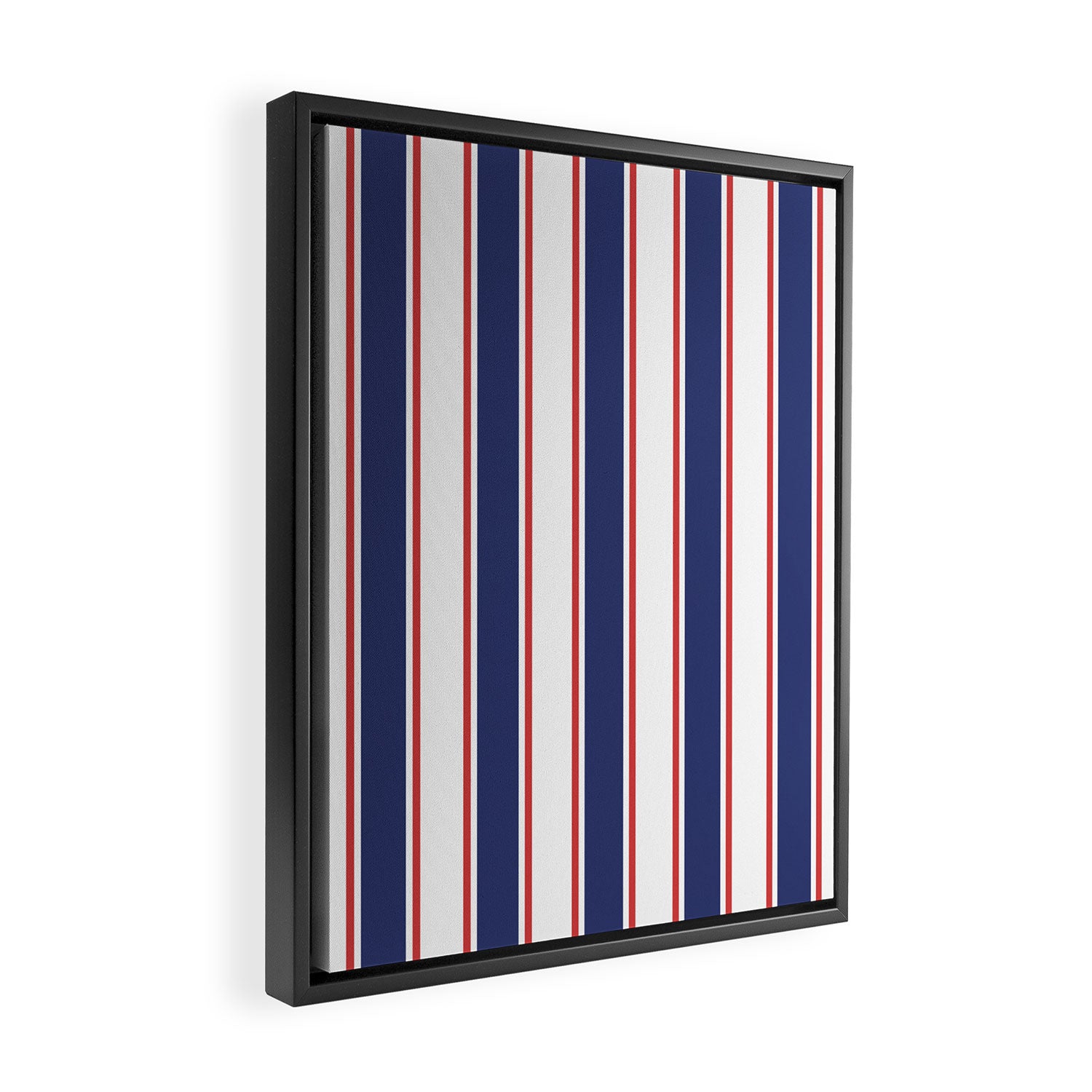 Nautical Red and Blue Stripes 2 Framed Canvas Print Gallery Image 2