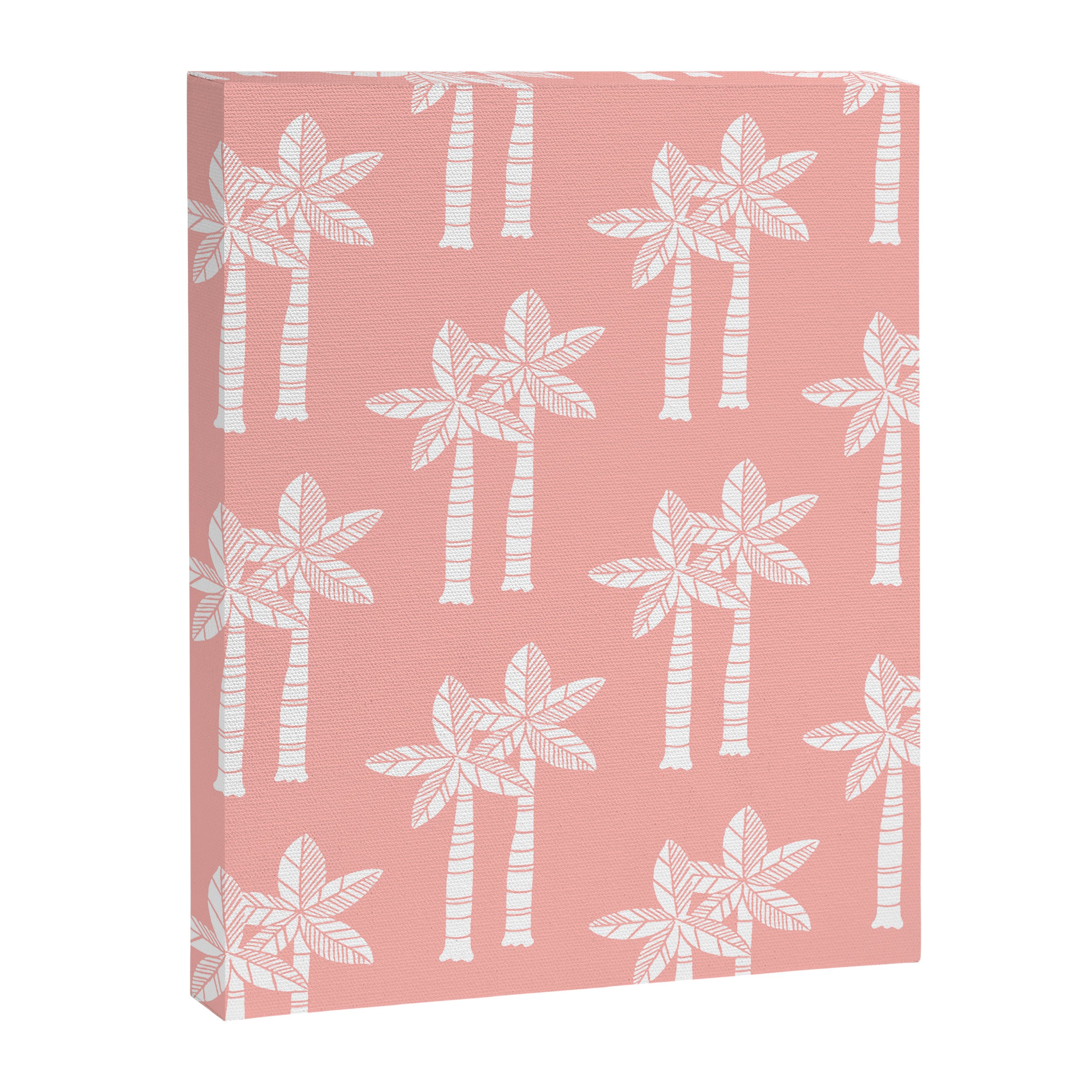 Palm Tree Pattern Peach Canvas Print Gallery Image 8