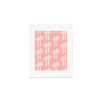 Palm Tree Pattern Peach Art Print Gallery Image 1