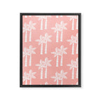 Palm Tree Pattern Peach Framed Canvas Print Gallery Image 8