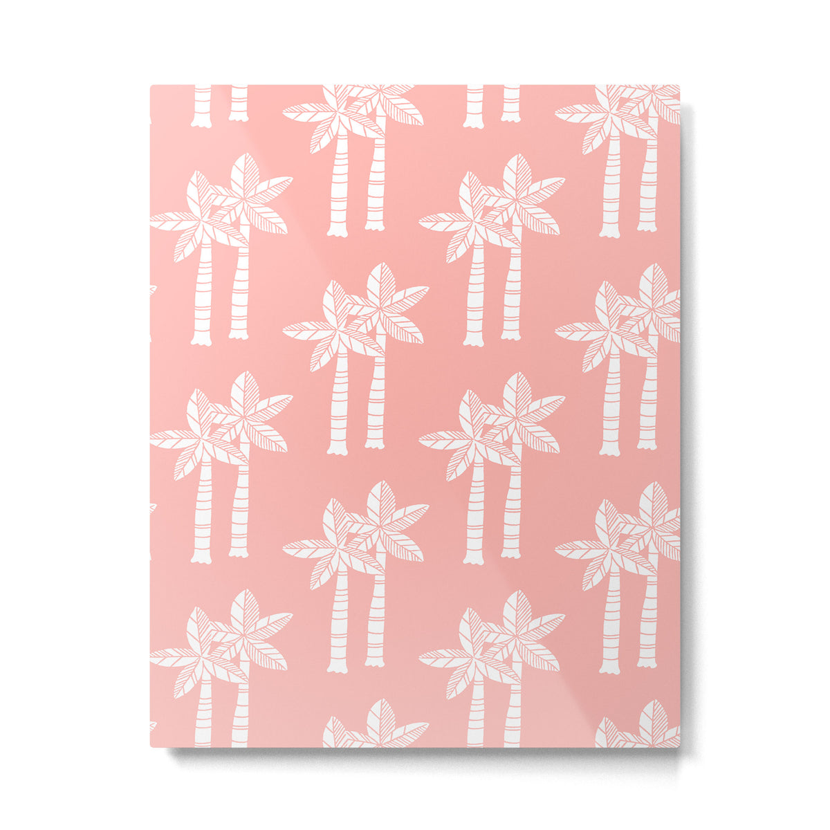 Palm Tree Pattern Peach Metal Print Gallery Image 6