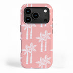 Palm Tree Pattern Peach iPhone Case Gallery Image 1