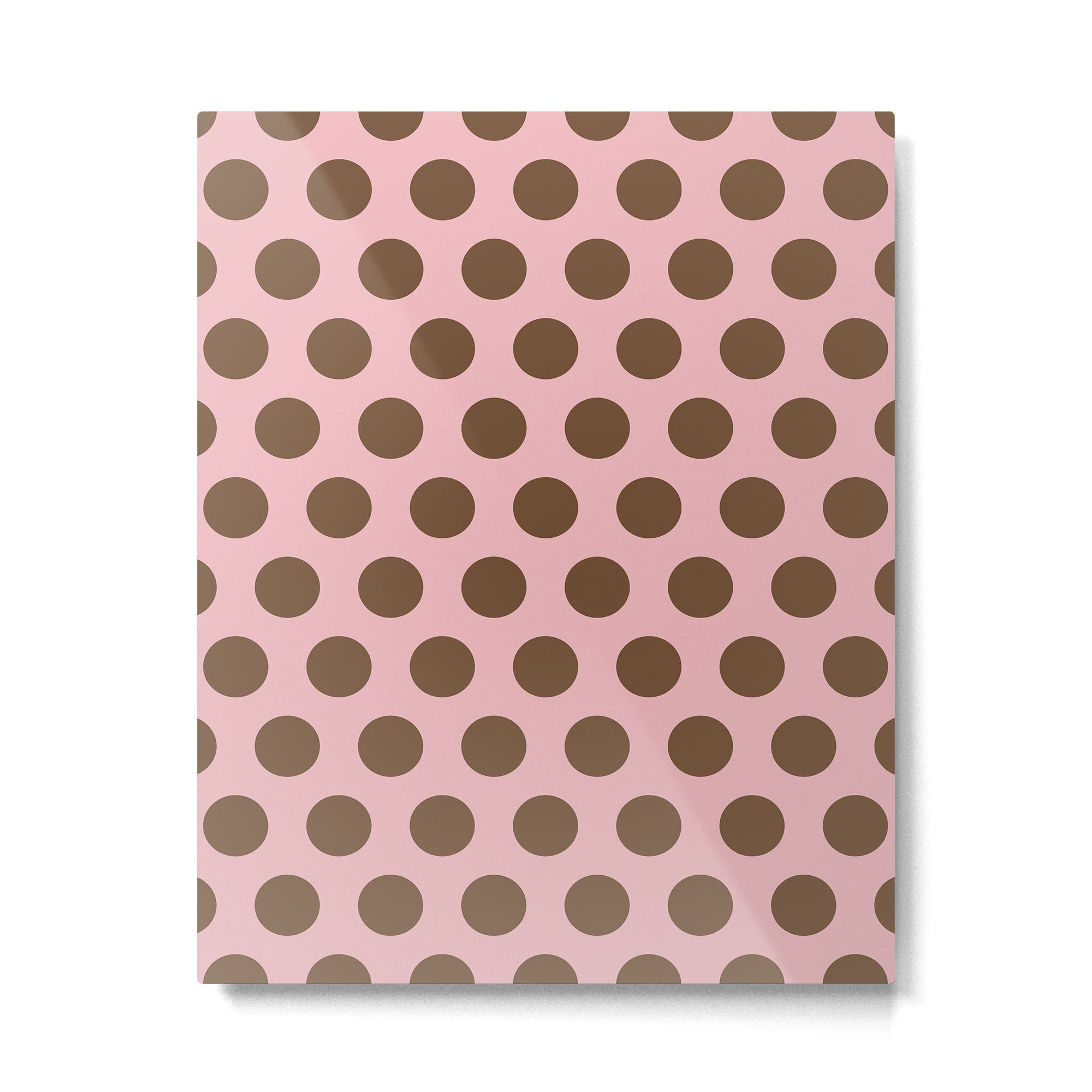 Pink and Brown Polka Dots 471 Kitch Metal Print Gallery Image 6