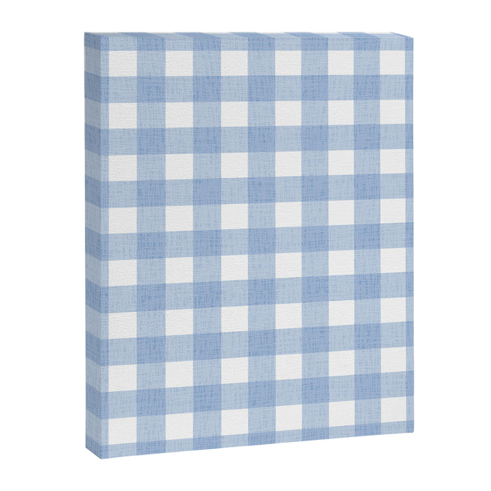 Powder Blue Plaid Canvas Print Gallery Image 1