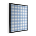 Powder Blue Plaid Framed Canvas Print Gallery Image 2