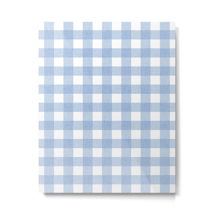 Powder Blue Plaid Metal Print Gallery Image 1