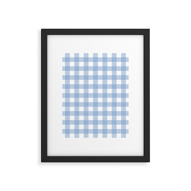Powder Blue Plaid Framed Art Print Gallery Image 6